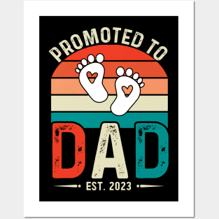 promoted to dad vintage since 2023 est 2023 Posters and Art